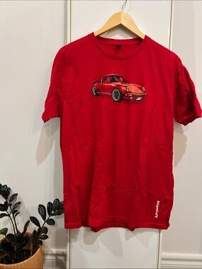 100% Cotton Red Porsche Graphic Tee XL